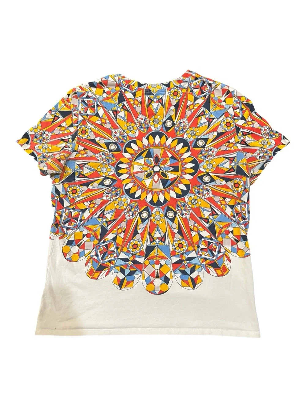 Tory Burch Multicolor Graphic Short-Sleeve Tee in Yellow, Red, Blue